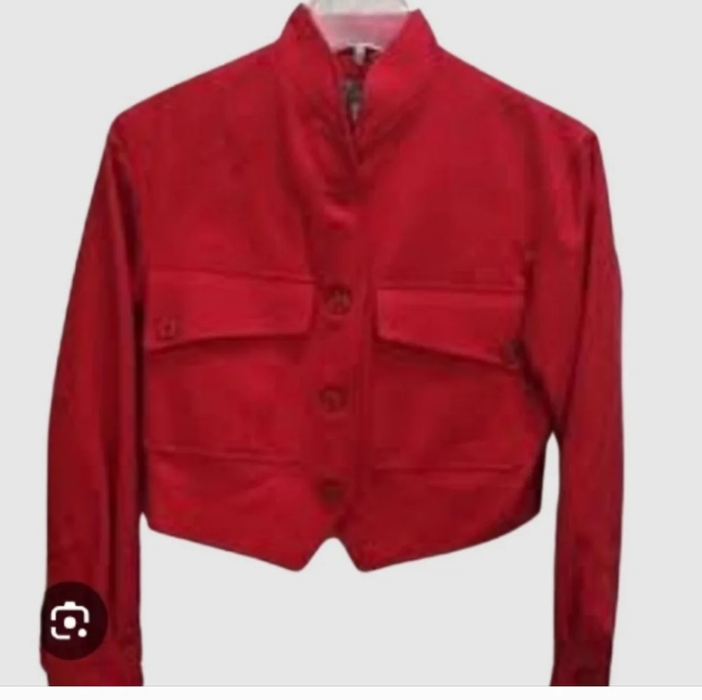 Signature Expressions Red Wool Cropped Jacket Size 8